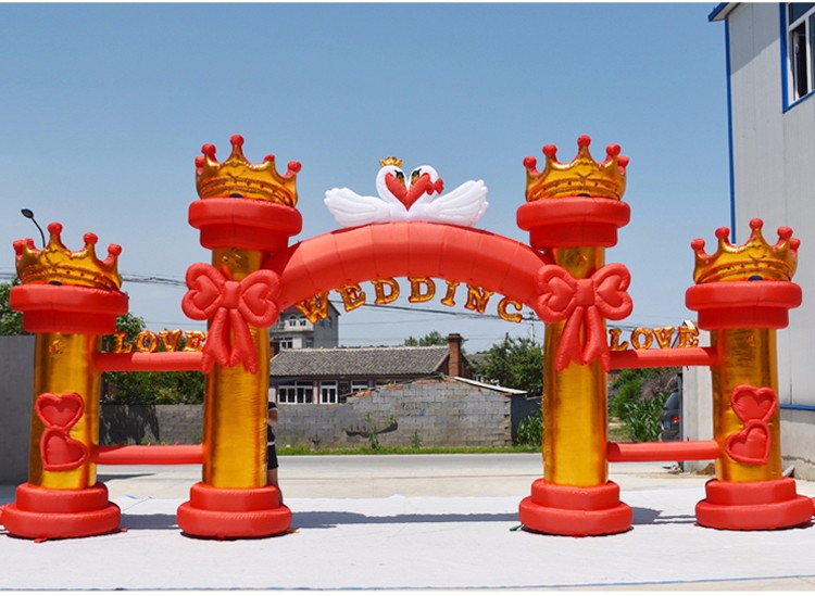 梧州红色婚庆气模拱门
